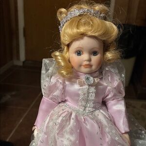 Elegant Pink Doll with Sparkling Tiara